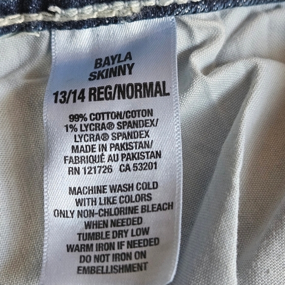 📌116 AEROPOSTALE BAYLA SKINNY JEANS SIZE 13/14 - Picture 14 of 14